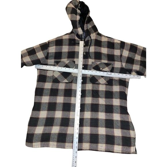 Renegade Hooded Lined Flannel Jacket Tan and Black Men’s Size X-Large - Picture 5 of 7